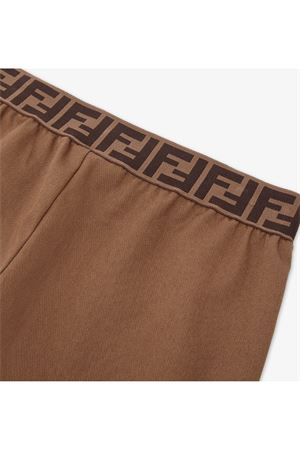 brown gabardine trousers FENDI KIDS | JFF273AOBCF1KE2